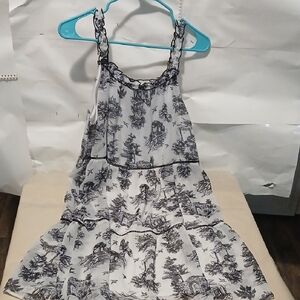 Women's Black and White Mini Dress